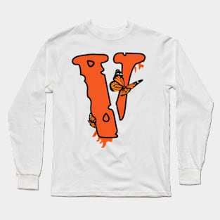 juice wrld x vlone butterfly Long Sleeve T-Shirt